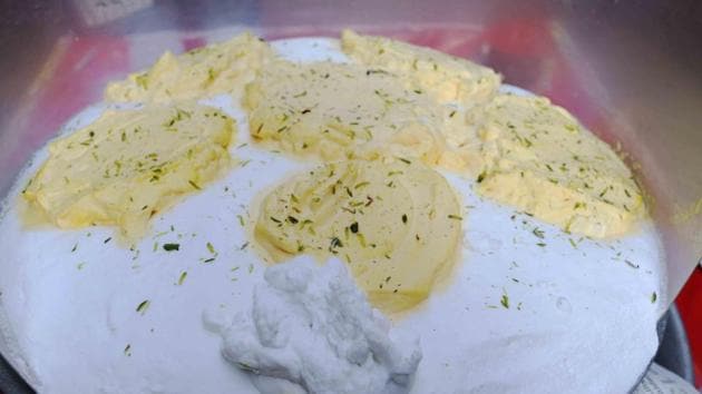 Made of buffalo milk, Daulat ki Chaat is a street exclusive.(Mayank Austen Soofi / HT Photo) Made of buffalo milk, Daulat ki Chaat is a street exclusive.(Mayank Austen Soofi / HT Photo)