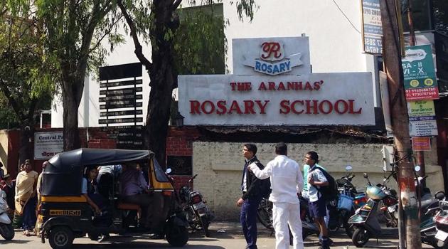 Rosary School at Camp, Pune. (Rahul Raut/HT PHOTO) Rosary School at Camp, Pune. (Rahul Raut/HT PHOTO)