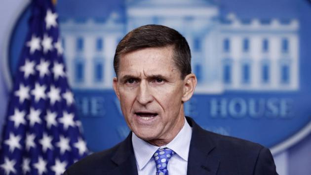 Michael Flynn speaks during the daily news briefing at the White House, in Washington on February 1.(AP File Photo)