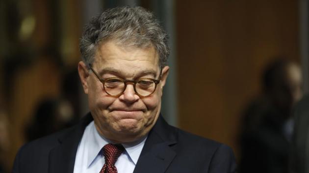 Senate Judiciary Committee member Sen. Al Franken, D-Minn. arrives on Capitol Hill in Washington. A Los Angeles radio host says Franken forcibly kissed her during a 2006 USO tour in the Middle East. (AP File Photo) Senate Judiciary Committee member Sen. Al Franken, D-Minn. arrives on Capitol Hill in Washington. A Los Angeles radio host says Franken forcibly kissed her during a 2006 USO tour in the Middle East. (AP File Photo)