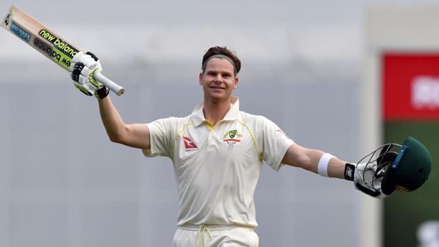 Steve Smith’s unbeaten 141 has put Australia on top against England in the first Ashes Test in Brisbane.(AFP)
