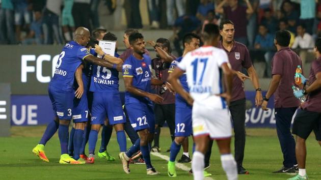 In the second half, Everton Santos struck for Mumbai City. (ISL) In the second half, Everton Santos struck for Mumbai City. (ISL)