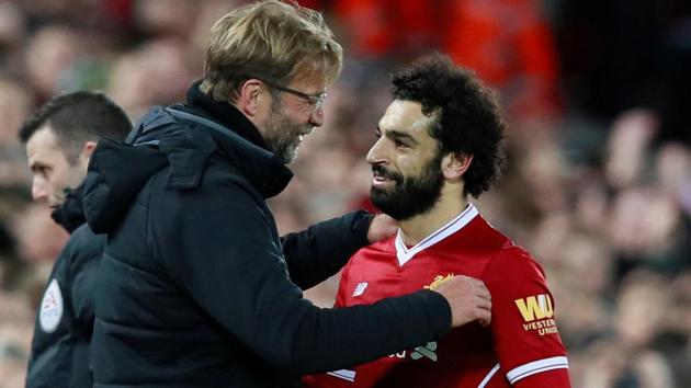 Juergen Klopp (L) hailed Mohamed Salah as Liverpool’s main man against Chelsea. (Action Images via Reuters) Juergen Klopp (L) hailed Mohamed Salah as Liverpool’s main man against Chelsea. (Action Images via Reuters)