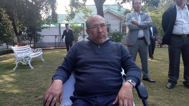 Manipur chief minister N Biren Singh says his government is working hard on the image makeover that the state needs.(Rahul Karmakar/HT Photo)
