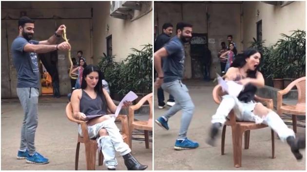 Someone just threw a snake on Sunny Leone, and this is how she reacted. Someone just threw a snake on Sunny Leone, and this is how she reacted.