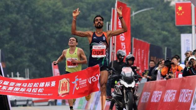 Gopi Thonakal became the first Indian man to win Asian Marathon Championship (Twitter) Gopi Thonakal became the first Indian man to win Asian Marathon Championship (Twitter)