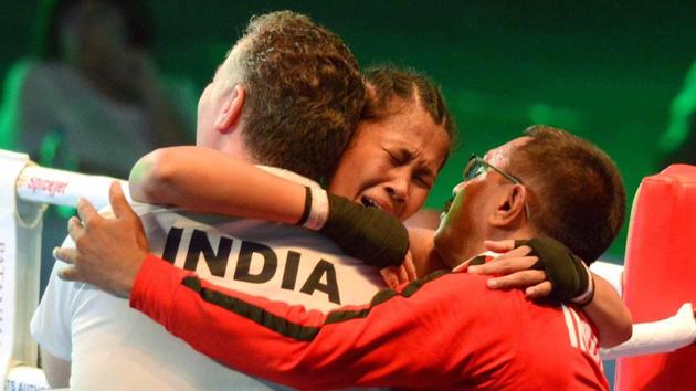 India won five gold medals at the Women’s Youth World Boxing Championship on Sunday, with Ankushita Boro (C) winning the title in the 64 kg category. (PTi)