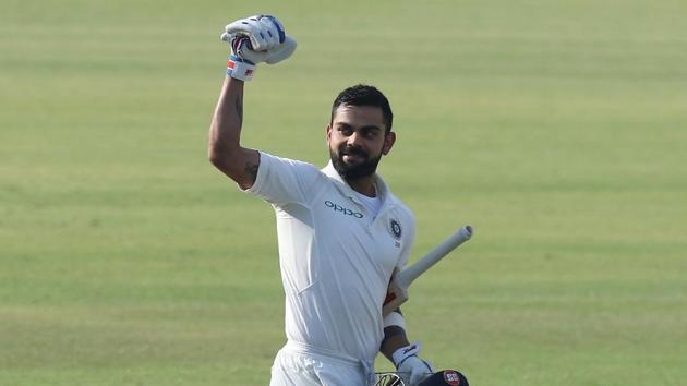 Virat Kohli slammed his fifth double century, equalling the record set by Brian Lara and Rahul Dravid as India dominated against Sri Lanka in the Nagpur Test. (BCCI)