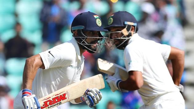 Virat Kohli found an able partner in Rohit Sharma and the duo extended India’s lead past 350. (BCCI) Virat Kohli found an able partner in Rohit Sharma and the duo extended India’s lead past 350. (BCCI)