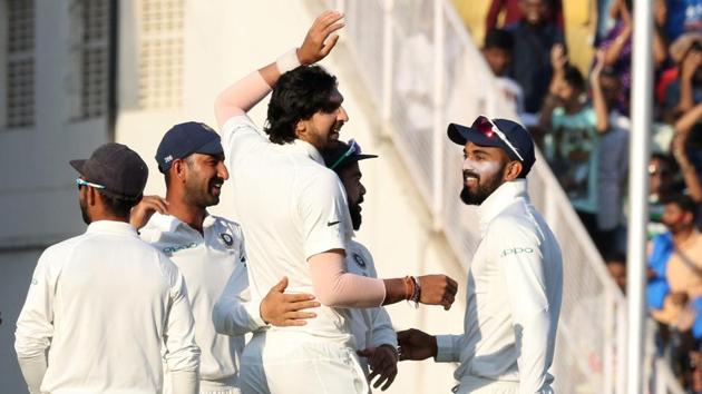 Ishant Sharma struck in the second ball of Sri Lanka’s innings as they got off to a bad start.  (BCCI) 