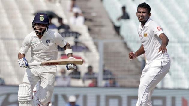 Dasun Shanaka was found guilty of ball tampering in the India vs Sri Lanka second Test.(AP)