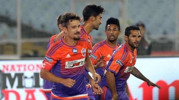 Marcelinho (L) scored from an Emiliano Alfaro in the first half after a defensive lapse by ATK. (ISL) Marcelinho (L) scored from an Emiliano Alfaro in the first half after a defensive lapse by ATK. (ISL)