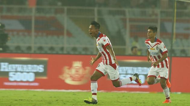 Bipin Singh equalised for ATK with a thunderous free kick in the second half. (ISL) 