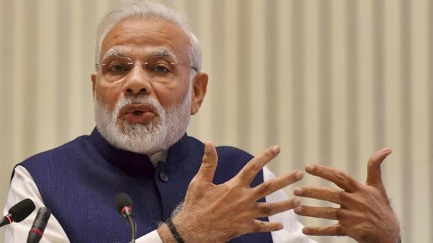 Prime Minister Narendra Modi addresses the valedictory session of the National Law Day in New Delhi on Sunday. (PTI) Prime Minister Narendra Modi addresses the valedictory session of the National Law Day in New Delhi on Sunday. (PTI)