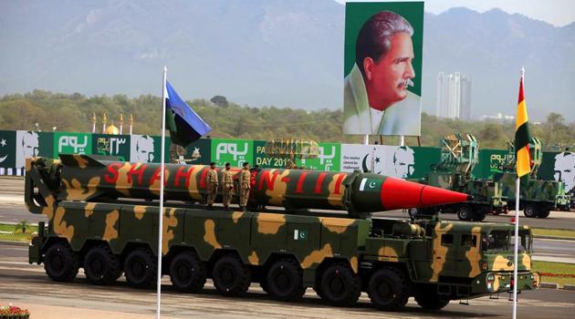 The Shaheen-III missile is displayed during the Pakistan Day parade in Islamabad, Pakistan, March 23, 2016. (REUTERS File Photo) The Shaheen-III missile is displayed during the Pakistan Day parade in Islamabad, Pakistan, March 23, 2016. (REUTERS File Photo)