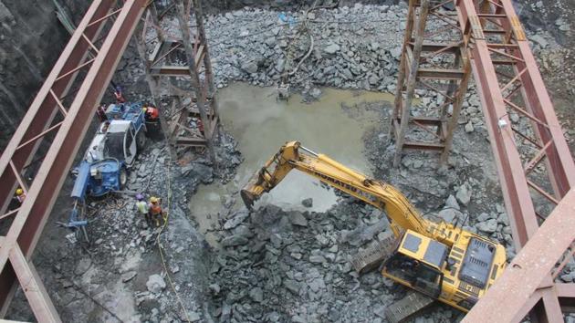 This is the second such accident in recent times at a Metro-7 construction site. (Pic for Representation) This is the second such accident in recent times at a Metro-7 construction site. (Pic for Representation)