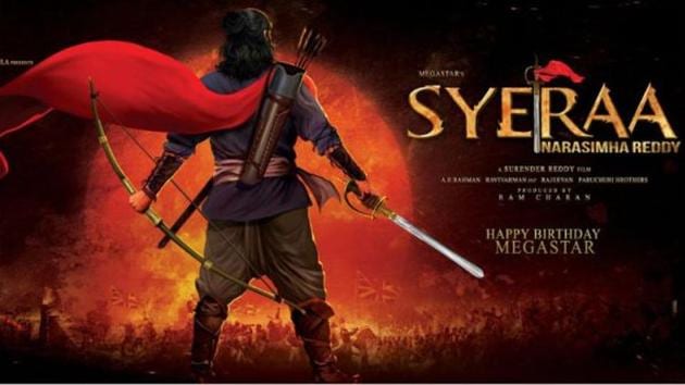 Chiranjeevi plays a freedom fighter in Sye Raa Narasimha Reddy. Chiranjeevi plays a freedom fighter in Sye Raa Narasimha Reddy.