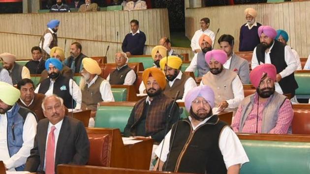 The winter session of the Punjab assembly got underway on Monday. (HT Photo) The winter session of the Punjab assembly got underway on Monday. (HT Photo)
