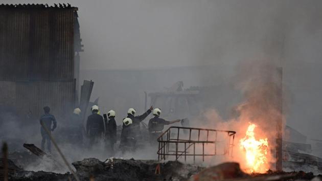 Incendiary objects intensified the fire. (Satyabrata Tripathy/HT Photo) Incendiary objects intensified the fire. (Satyabrata Tripathy/HT Photo)