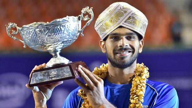 Sumit Nagal, who won the Bengaluru Open this month, achieved a massive leap in the latest ATP tennis rankings. (PTI) Sumit Nagal, who won the Bengaluru Open this month, achieved a massive leap in the latest ATP tennis rankings. (PTI)