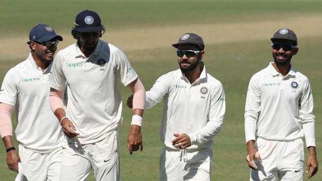 R Ashwin took four wickets in second innings while Ishant, Jadeja and Umesh finished with two apiece. (BCCI )