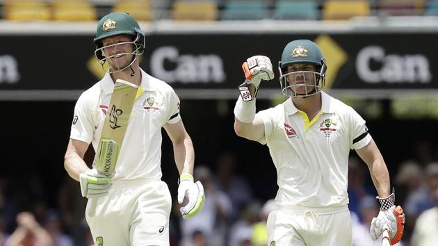 David Warner and Cameron Bancroft slammed fifties as Australia registered a 10-wicket win, with the duo breaking an 87-year-old Test record for the all-time highest unbeaten opening partnership in a successful Test chase(AP)