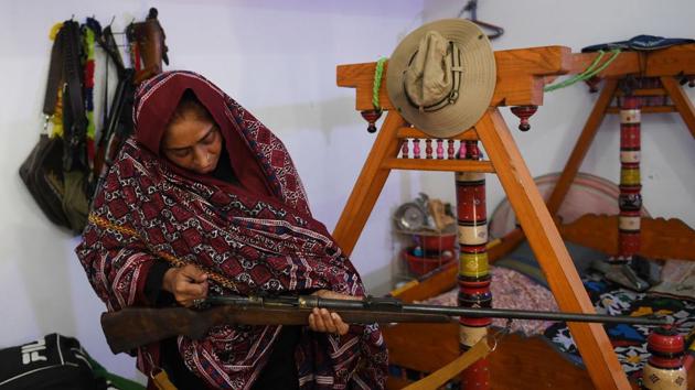 A world away from Hollywood’s red carpet, at the ancestral home she fought for in Pakistan’s Sindh province, she described the night which could lead to Oscar glory. “I will kill them or die here but never retreat,” Dharejo, now in her late 40s, recalled saying as she checked a gun. (Asif Hassan / AFP) A world away from Hollywood’s red carpet, at the ancestral home she fought for in Pakistan’s Sindh province, she described the night which could lead to Oscar glory. “I will kill them or die here but never retreat,” Dharejo, now in her late 40s, recalled saying as she checked a gun. (Asif Hassan / AFP)