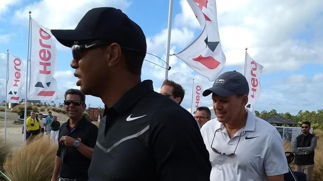 Tiger Woods is making his comeback from injury at the Hero World Challenge.(HT Photo)