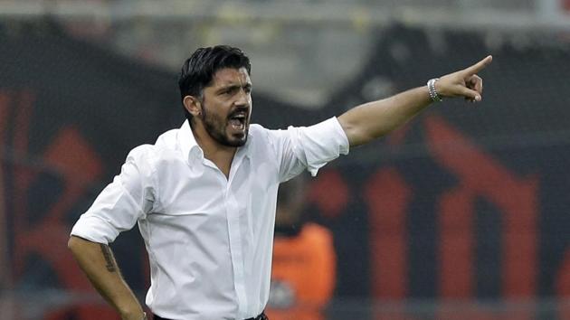 AC Milan, who will be coached by Gennaro Gattuso now, have not finished higher than sixth in Serie A in any of the last four seasons.(AP) AC Milan, who will be coached by Gennaro Gattuso now, have not finished higher than sixth in Serie A in any of the last four seasons.(AP)
