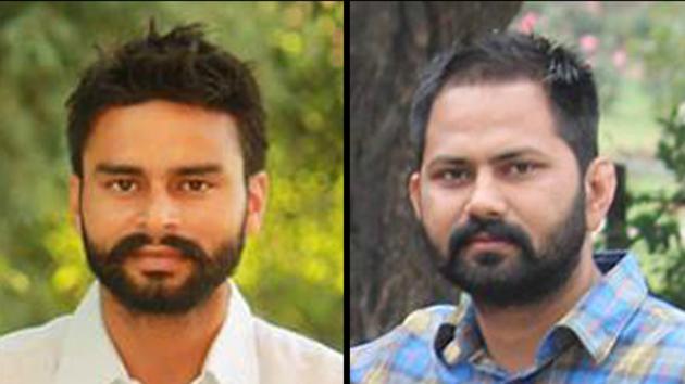 (Left) Navaldeep singh (27) is former PUSU campus president while Resham Godara (30) is former PUSU state president. (HT Photos) (Left) Navaldeep singh (27) is former PUSU campus president while Resham Godara (30) is former PUSU state president. (HT Photos)