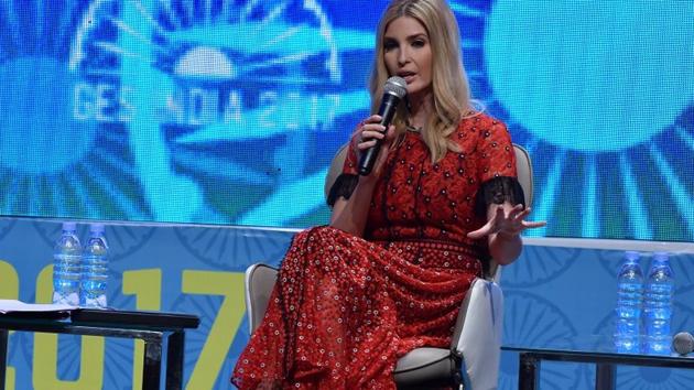 Ivanka Trump attends a discussion at the Global Entrepreneurship Summit in Hyderabad on Wednesday. (HT Photo) Ivanka Trump attends a discussion at the Global Entrepreneurship Summit in Hyderabad on Wednesday. (HT Photo)