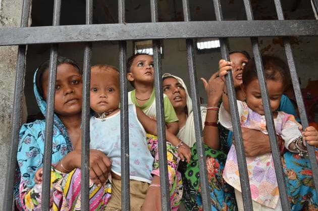Women inmates at the central jail in Amritsar in August 2014.(Sameer Sehgal/Hindustan Times)