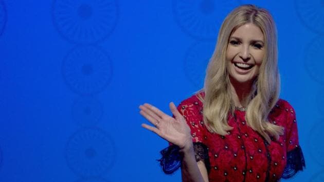 US presidential adviser Ivanka Trump greets during a panel discussion at the Global Entrepreneurship Summit in Hyderabad, India, Wednesday, November 29. (AP Photo) US presidential adviser Ivanka Trump greets during a panel discussion at the Global Entrepreneurship Summit in Hyderabad, India, Wednesday, November 29. (AP Photo)