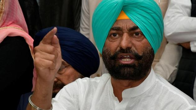 Leader of opposition Sukhpal Khaira during a press conference at the Vidhan Sabha in Chandigarh on Wednesday. (HT Photo) Leader of opposition Sukhpal Khaira during a press conference at the Vidhan Sabha in Chandigarh on Wednesday. (HT Photo)