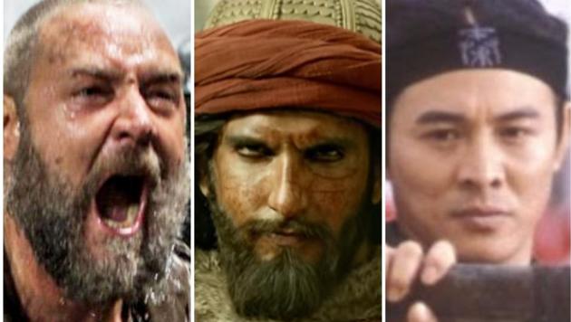 Russell Crowe as Noah, Ranveer Singh as Alaudin Khilji, and Jet Li. Russell Crowe as Noah, Ranveer Singh as Alaudin Khilji, and Jet Li.