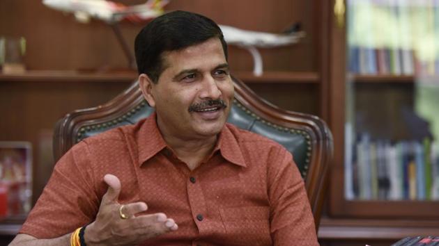 Railway Board chairman Ashwani Lohani at his office in New Delhi.(HT Photo) Railway Board chairman Ashwani Lohani at his office in New Delhi.(HT Photo)