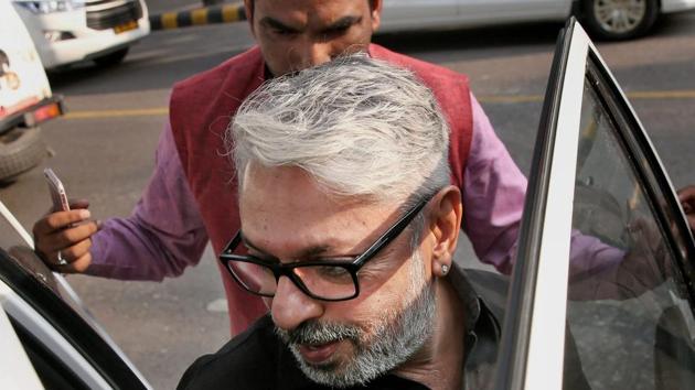 Sanjay Leela Bhansali arrives to meet a parliamentary panel in New Delhi on Thursday to discuss the controversy surrounding his upcoming movie Padmavati. (PTI) Sanjay Leela Bhansali arrives to meet a parliamentary panel in New Delhi on Thursday to discuss the controversy surrounding his upcoming movie Padmavati. (PTI)
