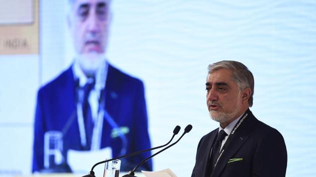 Dr. Abdullah Abdullah, Chief Executive, Islamic Republic Of Afghanistan said, Afghanistan is thankful for India’s “soft power generosity” in building infrastructure, opening trade routes and providing quality education. “This is why India is a rising world power and not just an emerging regional economy,” said Abdullah, who shares power with Afghan President Ashraf Ghani, while addressing the 15th Hindustan Times Leadership Summit. (Burhaan Kinu / HT Photo)