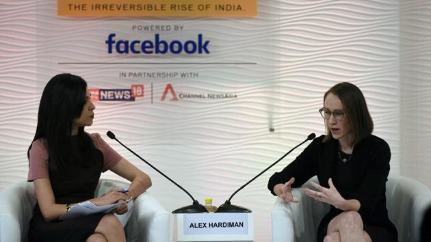 Facebook is increasing investment and has identified ways to combat the problem of fake news, Alexandra Hardiman (R), Director of News Products, said in conversation with Shereen Bhan, Managing Editor, CNBC - TV 18 during the HTLS 2017 in New Delhi, while also announcing that social media platform will not treat news as a revenue engine. “We want to make sure that everyone who comes to Facebook will know that they get high-quality, credible news,” Hardiman said. (Burhaan Kinu / HT Photo)