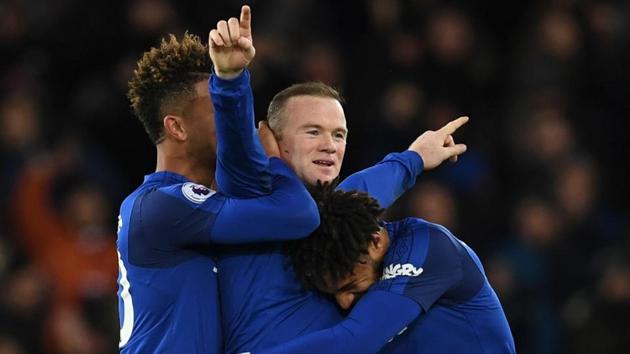 Wayne Rooney scored from his own half to haunt his former manager David Moyes with a first hat-trick for Everton in a 4-0 thrashing of West Ham United. (AFP) Wayne Rooney scored from his own half to haunt his former manager David Moyes with a first hat-trick for Everton in a 4-0 thrashing of West Ham United. (AFP)