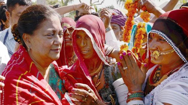 Rajasthan chief minister Vasundhara Raje will take part in the event.(PTI) Rajasthan chief minister Vasundhara Raje will take part in the event.(PTI)