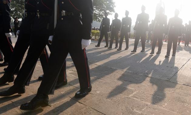Cadets during the Passing Out Parade of the 133rd course of the National Defence Academy (NDA) in Pune on Thursday. (Pratham Gokhale/HT Photo) Cadets during the Passing Out Parade of the 133rd course of the National Defence Academy (NDA) in Pune on Thursday. (Pratham Gokhale/HT Photo)