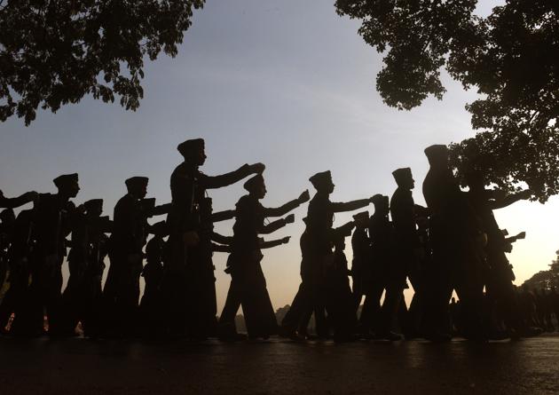 Cadets during the Passing Out Parade of the 133rd course of the National Defence Academy (NDA) in Pune on Thursday. (Pratham Gokhale/HT Photo) Cadets during the Passing Out Parade of the 133rd course of the National Defence Academy (NDA) in Pune on Thursday. (Pratham Gokhale/HT Photo)