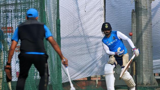 Virat Kohli practised hard as he looked to give India a 2-0 win in front of his home fans in New Delhi. (AFP) Virat Kohli practised hard as he looked to give India a 2-0 win in front of his home fans in New Delhi. (AFP)