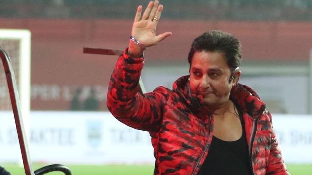 Singer Sukhwinder Singh performed at the stadium ahead of the game. (ISL ) 