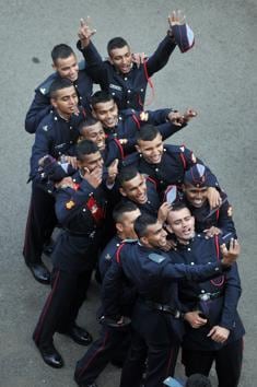 Cadets celebrate after the Passing Out Parade of the 133rd course of the National Defence Academy (NDA) in Pune on Thursday. (ht photo) Cadets celebrate after the Passing Out Parade of the 133rd course of the National Defence Academy (NDA) in Pune on Thursday. (ht photo)
