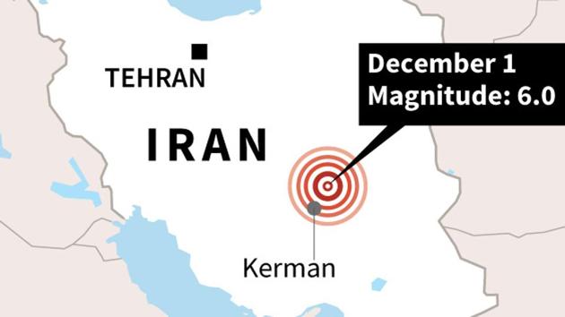 Epicenter of a 6.0-magnitude quake in Iran on Friday. (AFP) Epicenter of a 6.0-magnitude quake in Iran on Friday. (AFP)