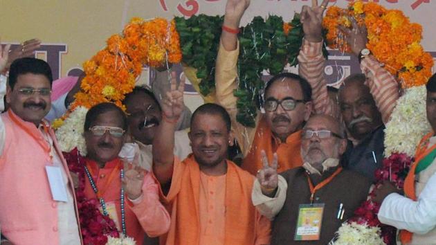 UP chief minister Yogi Adityanath being garlanded at a public meeting in support of BJP candidates for municipal corporation elections, in Moradabad on November 26, 2017. (PTI File Photo) UP chief minister Yogi Adityanath being garlanded at a public meeting in support of BJP candidates for municipal corporation elections, in Moradabad on November 26, 2017. (PTI File Photo)