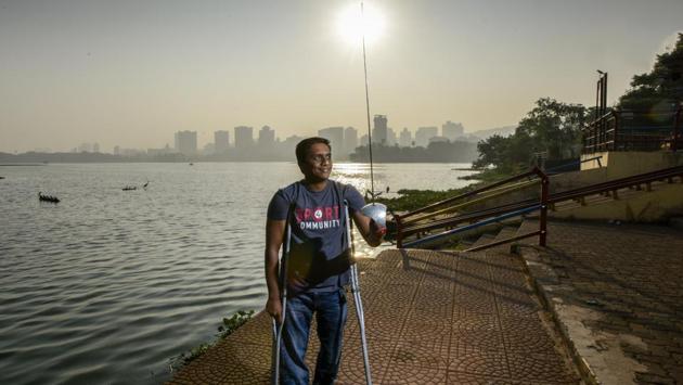 When Vibhas Sen was diagnosed with polio as a boy, his family never expected him to find his way into sports. In early 2017, Sen was ranked 35th internationally in the men’s sabre category.  In addition to training, he works as the senior manager of digital marketing for PNB MetLife Insurance India and serves on the committees for the Maharashtra Paralympic Swimming Association, Mumbai Fencing Association and Wheelchair Fencing Federation of India. (Kunal Patil / HT Photo) 