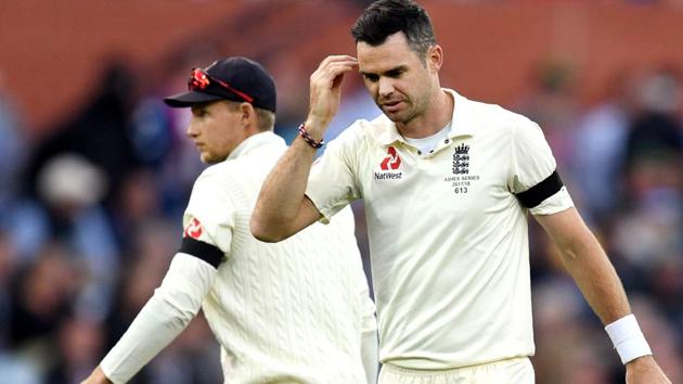 England cricket team's James Anderson (R) and captain Joe Root during the first day of the second Ashes 2017-18 Test against Australia cricket team in Adelaide on Saturday. (AFP) England cricket team's James Anderson (R) and captain Joe Root during the first day of the second Ashes 2017-18 Test against Australia cricket team in Adelaide on Saturday. (AFP)